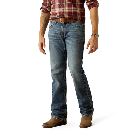 MENS ARIAT M5 STRAIGHT LEG JEANS- SMOKEY WEATHERFORD