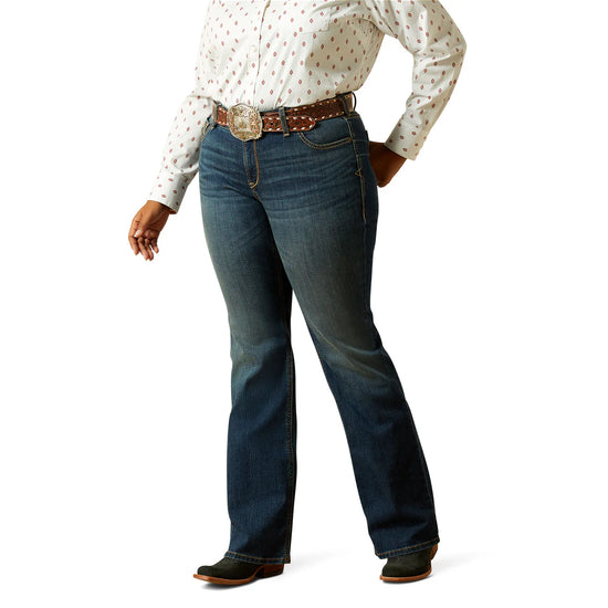 LADIES ARIAT MID RISE BOOTCUT STRETCH JEANS- SONIA OCEAN