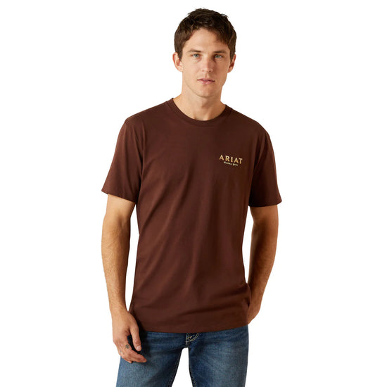 MENS ARIAT HATERS CLUB S/S TEE- DEEP MAHOGANY