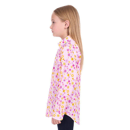 GIRLS HARD SLOG DAISY 12 PLKT L/S SHIRT