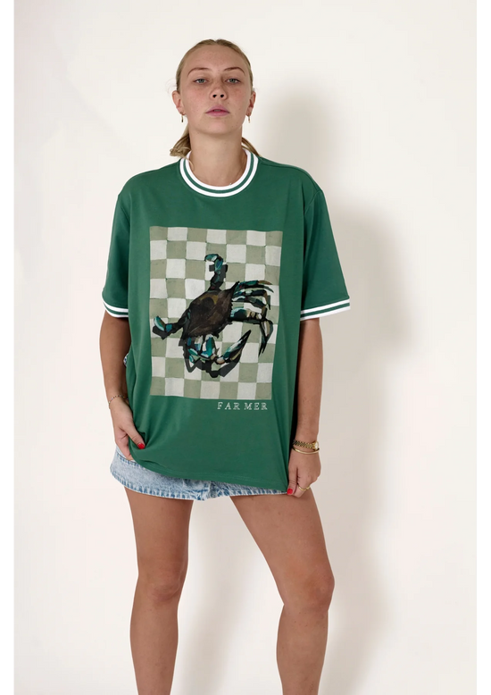 LADIES FAR MER AZURE CRAB TEE