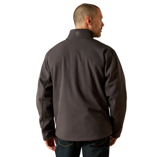 MENS ARIAT LOGO SOFTSHELL JACKET- PHANTOM