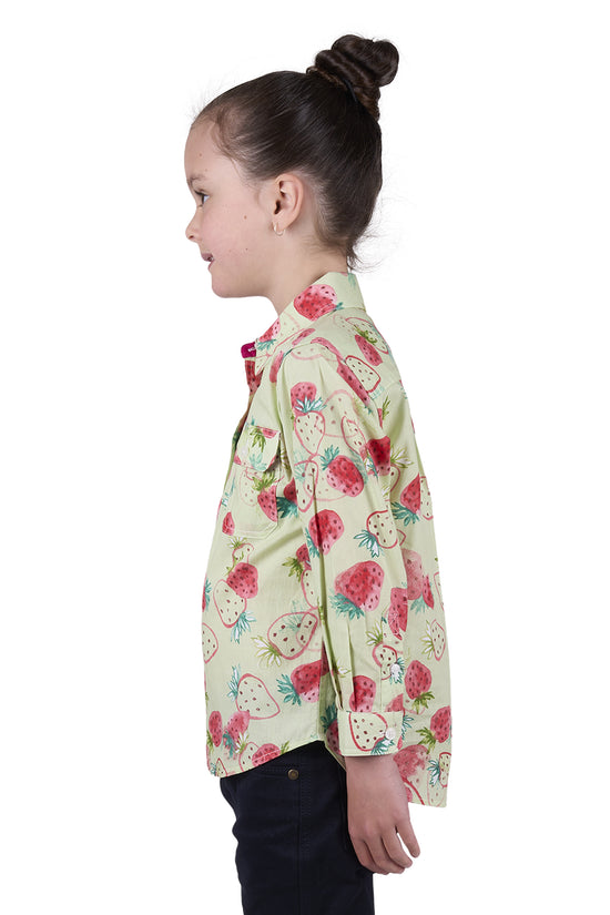 GIRLS HARDSLOG KIMMY 1/2 PLKT L/S SHIRT
