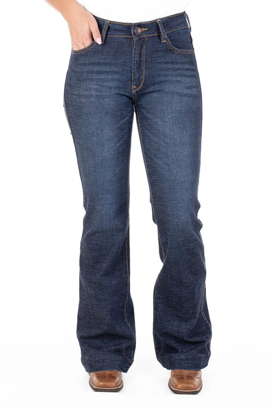 LADIES HITCHLEY AND HARROW TALLAHASSEE HIGH RISE TROUSER JEAN