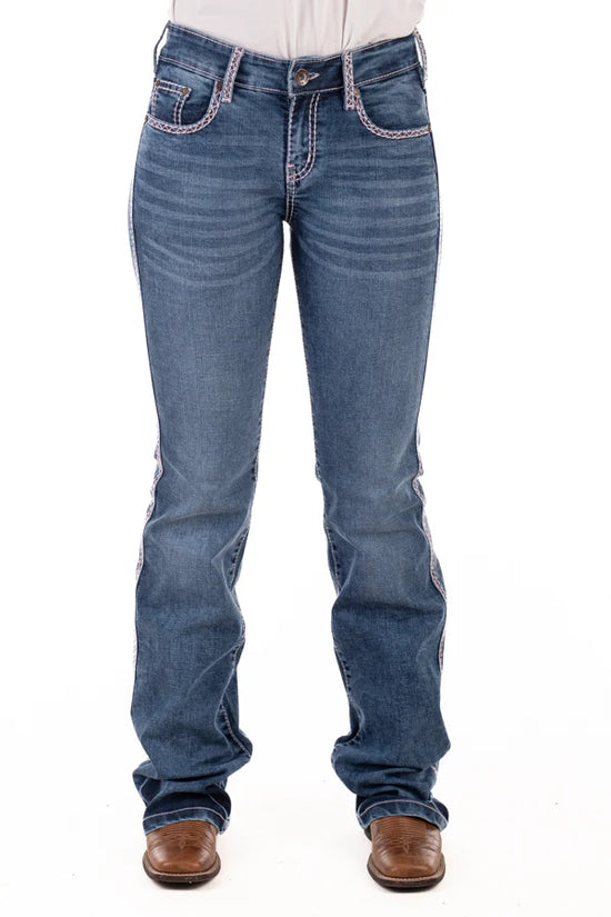 LADIES HITCHLEY AND HARROW SEATTLE COMFORT CUT HIGH RISE JEANS-38INCH