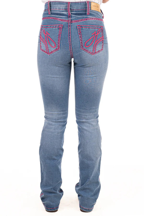 LADIES HITCHLEY AND HARROW INDIANA ULTRA HIGH RISE JEANS- 35INCH