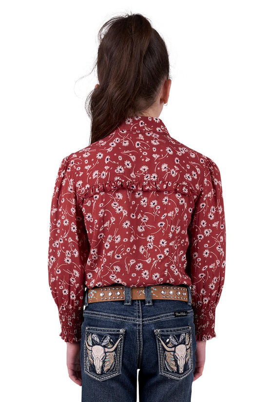 GIRLS PURE WESTERN TAHNEE L/S SHIRT