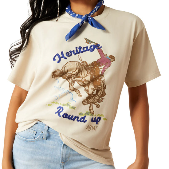 LADIES ARIAT HERITAGE S/S TEE- ANCIENT SCROLL