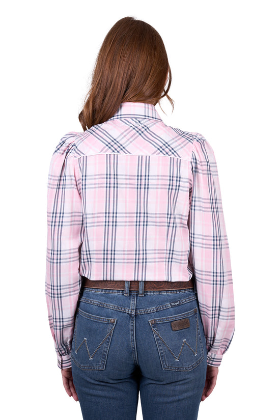 LADIES WRANGLER PHOEBE CHECK L/S SHIRT