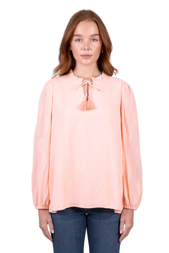 LADIES WRANGLER NEAVE L/S BLOUSE