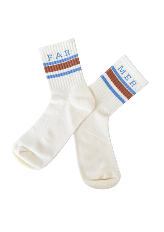 FAR MER CREAM CREW SOCKS