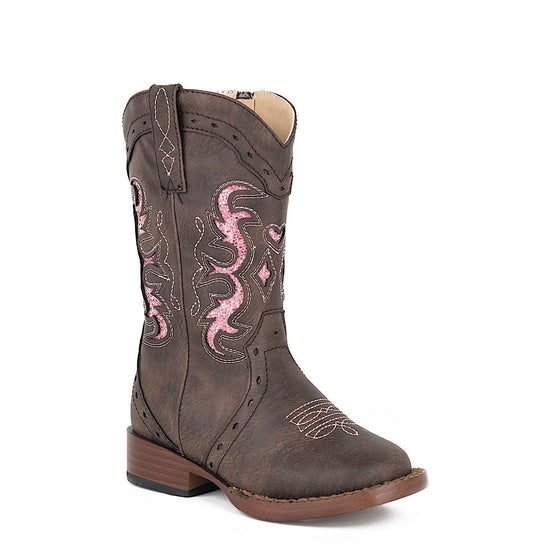 TODDLER ROPER LEXI CHOCOLATE/PINK GLITTER