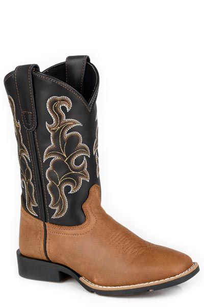 KIDS ROPER GABRIEL TAN/BLACK LEATHER
