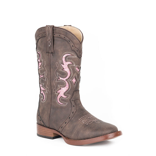 KIDS ROPER LEXI CHOCOLATE/PINK GLITTER