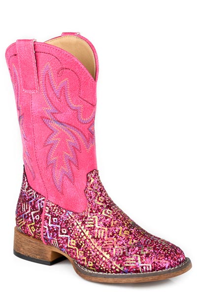 KIDS ROPER GLITTER AZTEC II FUSHIA GLITTER