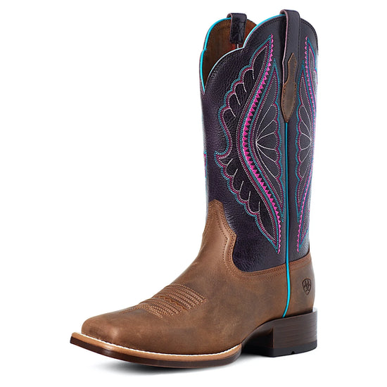 LADIES ARIAT PRIMETIME BOOTS- SHADOW PURPLE