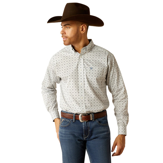 MENS ARIAT WRINKLE FREE LUCCA L/S SHIRT- LIGHT BLUE