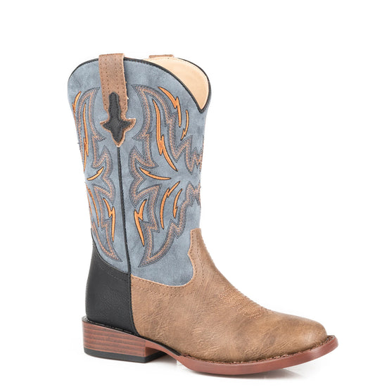 KIDS ROPER DALTON TAN/BLUE BOOTS