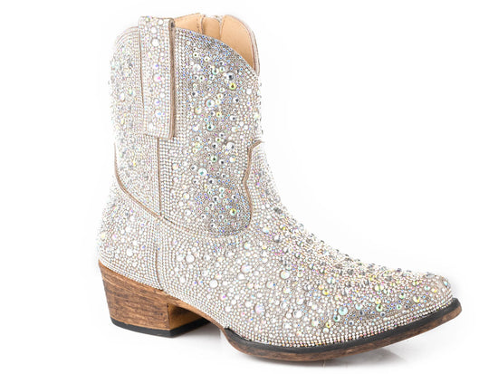 LADIES ROPER SHAY JEWELLS BOOTS- SILVER DIAMONTIES