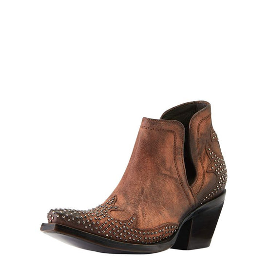 LADIES ARIAT DIXON WINGTIP BOOTS- CHOCOLATE