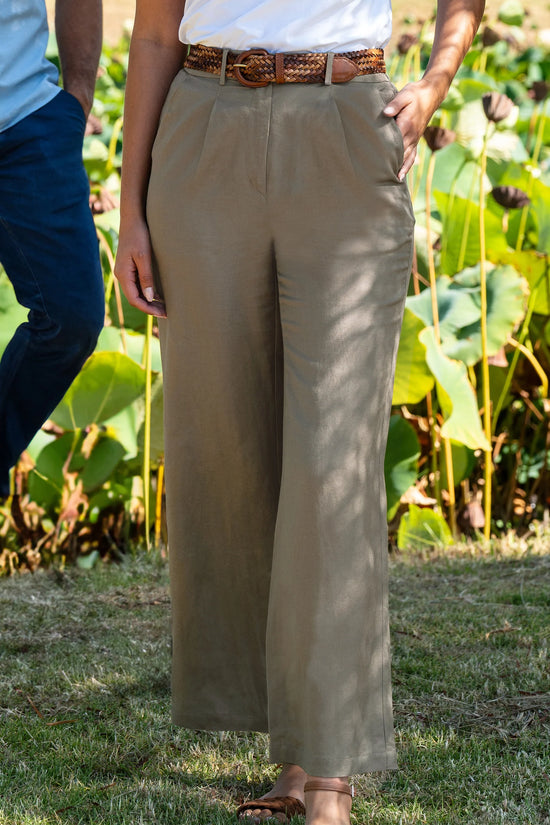 LADIES THOMAS COOK ISABEL LINEN PANT