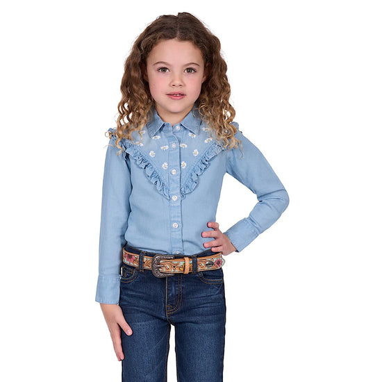 GIRLS PURE WESTERN PHOEBE L/S SHIRT