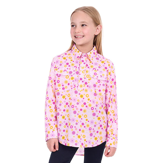 GIRLS HARD SLOG DAISY 12 PLKT L/S SHIRT