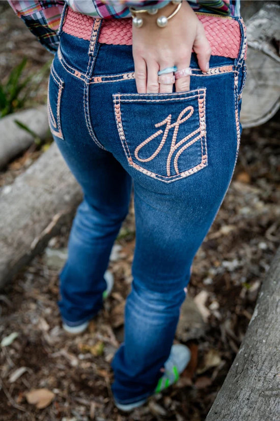 LADIES HITCHLEY AND HARROW PITTSBURG MID RISE JEANS-35INCH