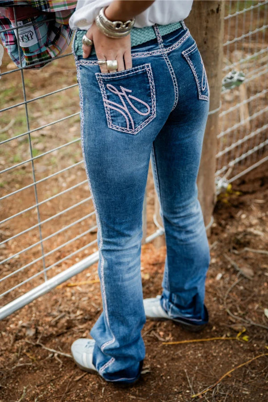 LADIES HITCHLEY AND HARROW SEATTLE COMFORT CUT HIGH RISE JEANS-38INCH