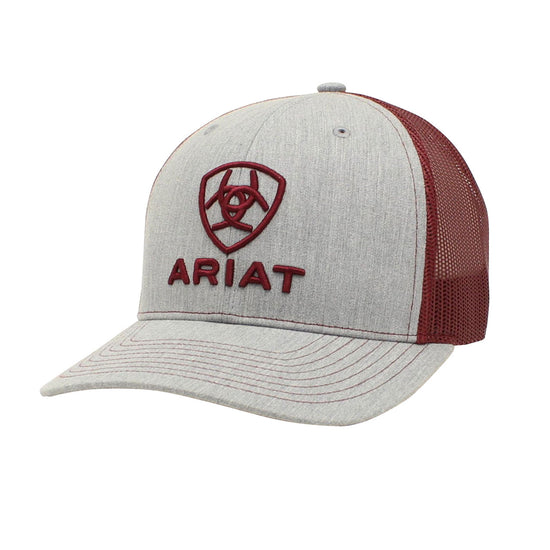 ARIAT 112 CAP- GREY/BURGUNDY