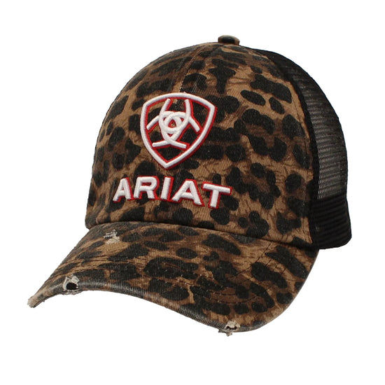 ARIAT PONYFLO CAP- LEOPARD PRINT/BLACK