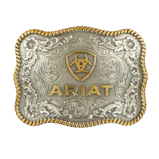 ARIAT ANTIQUE SILVER AND GOLD BUCKLE