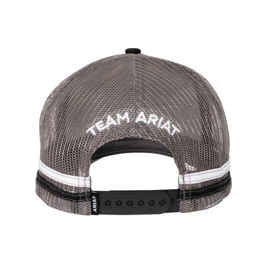 ARIAT EST PATCH TRUCKER CAP- BLACK/GREY