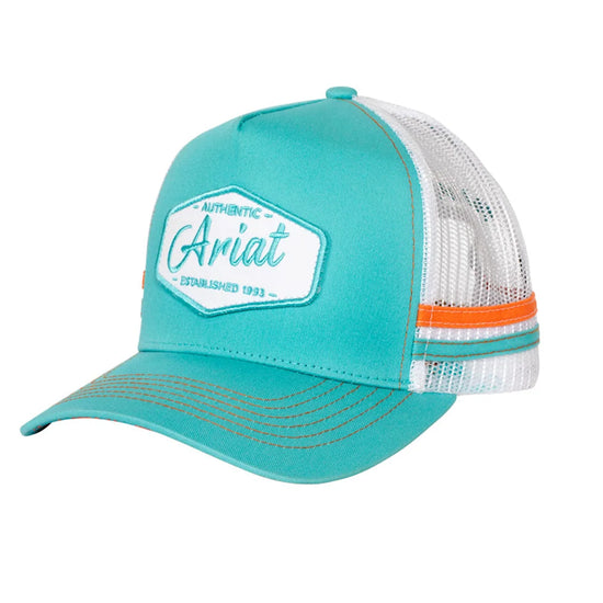 ARIAT EST PATCH TRUCKER CAP- POOL GREEN