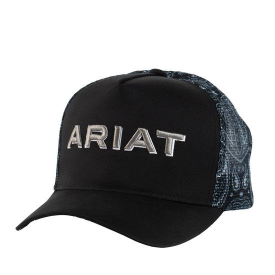 ARIAT PAISLEY TRUCKER CAP BLACK
