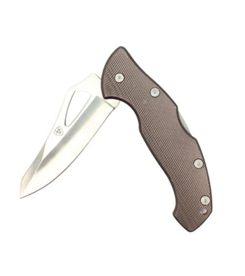 ARIAT FOLDING PLAIN BLADE KNIFE- GREY