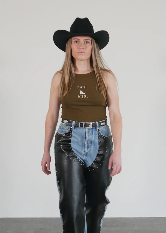 LADIES FAR MER EMBROIDERED BOOT TANK