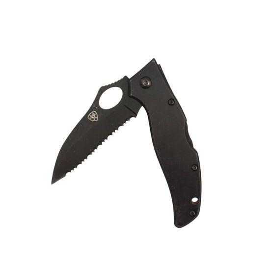 ARIAT FOLDING PLAIN BLADE KNIFE- BLACK