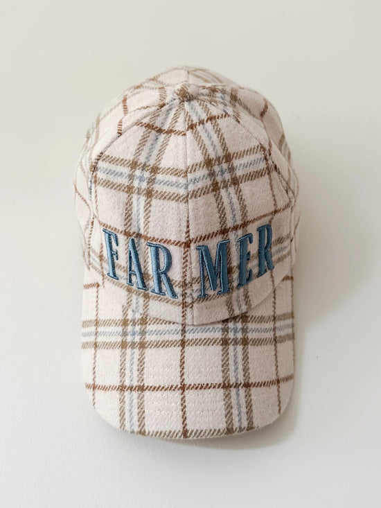 FAR MER NEUTRAL PLAID CAP