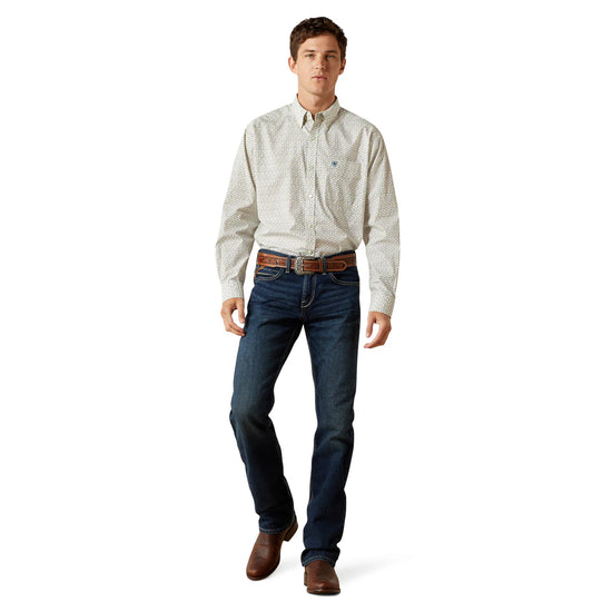 MENS ARIAT STEVY L/S SHIRT- CREAM