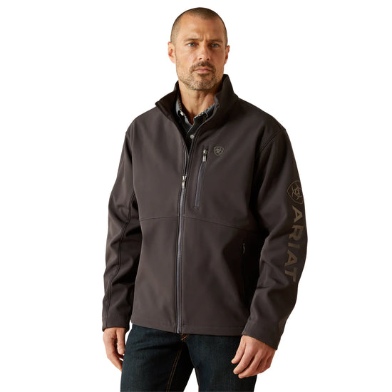 MENS ARIAT LOGO SOFTSHELL JACKET- PHANTOM