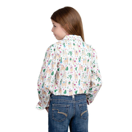 GIRLS JUST COUNTRY HARPER 1/2 BUTTON PRINT WORKSHIRT