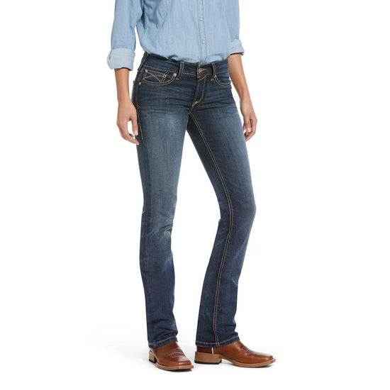 LADIES ARIAT R.E.A.L MID RISE MACY STRAIGHT LEG JEAN