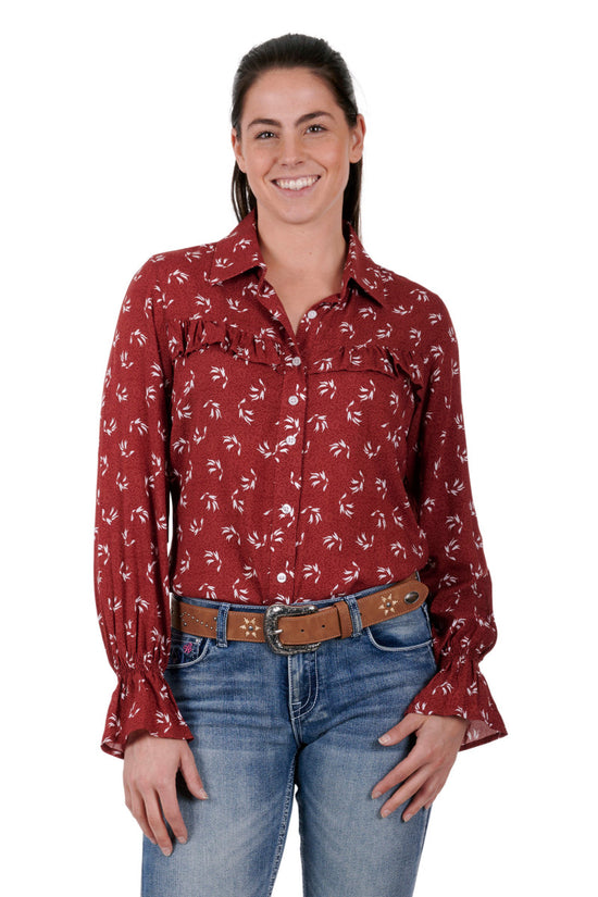 LADIES PURE WESTERN NYLAH L/S SHIRT