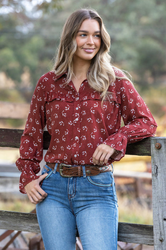 LADIES PURE WESTERN NYLAH L/S SHIRT