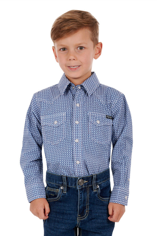 BOYS PURE WESTERN OLIVER L/S SHIRT