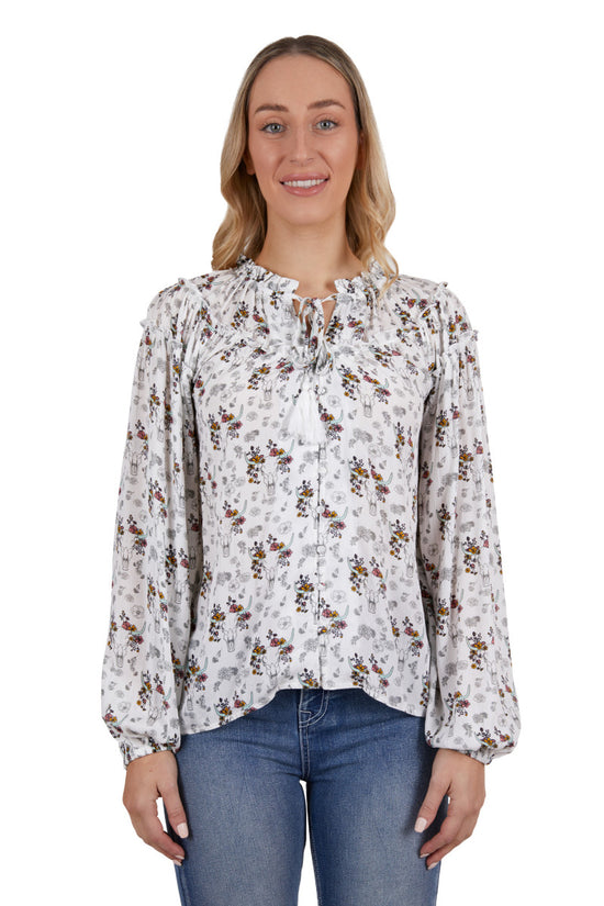 LADIES PURE WESTERN SELINA BLOUSE