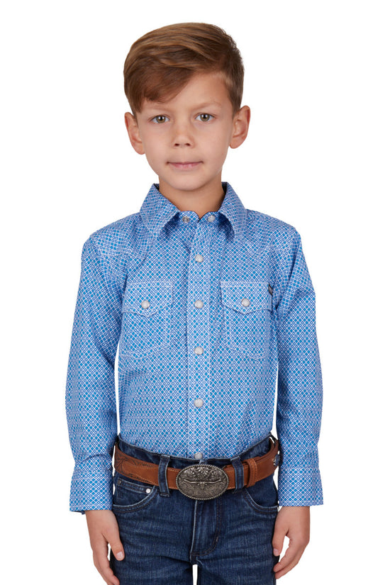 BOYS PURE WESTERN HEWITT L/S SHIRT