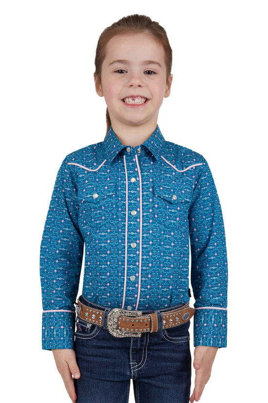 GIRLS PURE WESTERN TOMEKA L/S SHIRT