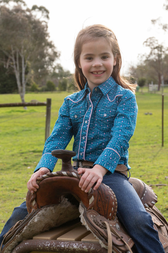 GIRLS PURE WESTERN TOMEKA L/S SHIRT